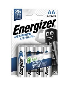 Energizer Ultimate Lithium AA / E91 / L91 Batterier (4 Stk. Pakning)