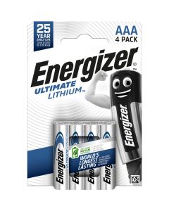 Energizer Ultimate Lithium AAA / E92 / L92 Batterier (4 Stk. Pakning)