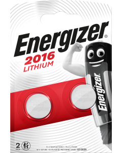 Energizer Lithium CR2016 Batterier (2 Stk. Pakning)