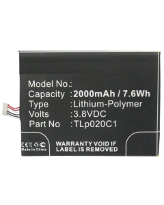 Batteri til bl.a. Alcatel One Touch Idol Alpha (Kompatibel)