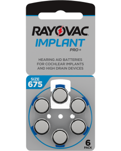 Rayovac Implant Pro+ ZA675 (6 stk.) Høreapperatbatterier