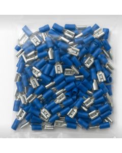 Hun TAB terminal - plug-in størelse: 6.4 x 0.8 mm, 15A, blå (100 stk)