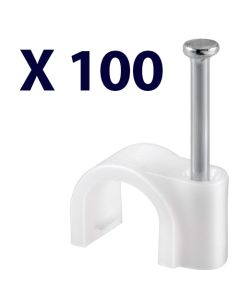 Kabelklips - max. kabel diameter: 6.0 mm (100 stk)