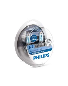 PHILIPS Bilpære H7/W5W WhiteVision Ultra – 2-pak