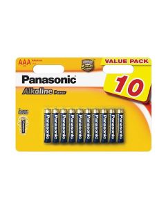 Panasonic Alkaline Power AAA Batterier - 10 Stk. Blister
