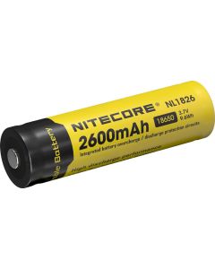 NITECORE NL1826 - 18650 Batteri 2600mAh (med knop)