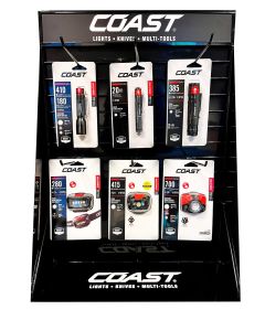 Coast Counter Display Black/White with 6 hooks - 21285