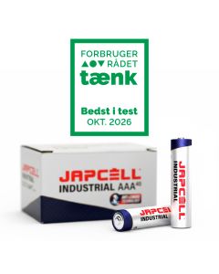 Japcell Industrial AAA/LR03 alkaline batterier – 40 stykker