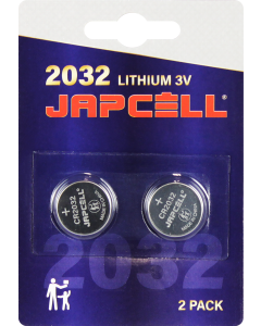 JAPCELL Lithium CR2032 Batterier- 2 stk. pakning