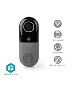 Nedis, SmartLife Video dørtelefon, Wi-Fi, Grå/Sort