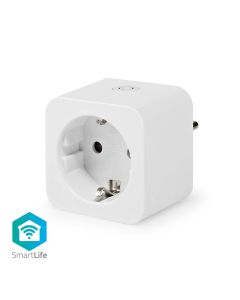 Nedis, SmartLife Plug, Effektmåler, 3680 W, Schuko/F (CEE 7/7), -20-50 °C, Hvid