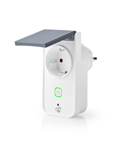 Nedis SmartLife stik udendørs, IP44 3680 W Type F -30 - 40 °C Android / IOS  grå/hvid