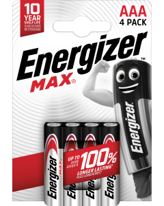 Energizer Max AAA / E92 Batterier (4 Stk. Blister)