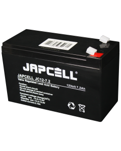 Japcell JC12-7.2 F1 12V 7,2Ah AGM blybatteri (4,8mm)