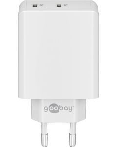 Goobay Dual USB-C™ PD/QC Oplader 36W hvid