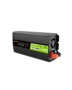 Green Cell Inverter med LCD display til bil 12V til 230V, 500W/1000W Ren sinus