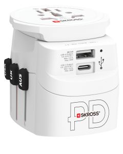 Skross Rejsestik PRO Hele Verden 30W PD +  1x USB-A/1x USB-C