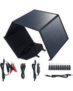 Solcellepanel 80W m/ 2 USB udgange + 18V DC