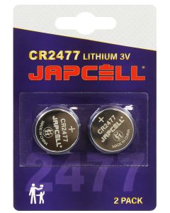 Japcell Lithium CR2477 Batterier - 2 stk. pakning