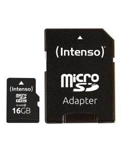 Intenso® 16GB Micro SD Klasse 10 Hukommelseskort inkl. Adapter