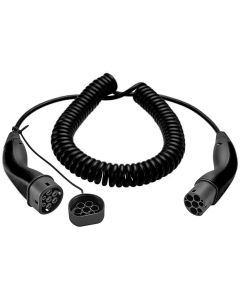 Type 2 Spiral Ladekabel til elbil - 11kW - 7m, Sort