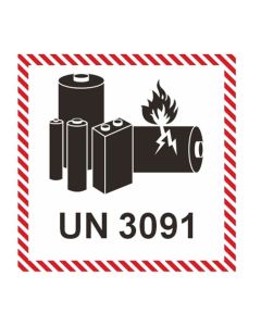 UN3091 Lithium Metal UN-labelrulle 1500 stk. m/ 7,5cm hul