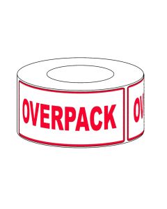 Overpack labelrulle 1500 stk. m/ 7,5cm hul