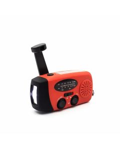 Nødradio - Håndsving/solcelle/lygte/powerbank/FM/AM/SOS