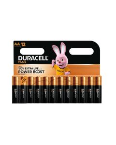 Duracell Plus Power Boost AA/LR06 alkaline batterier – 12 stk.