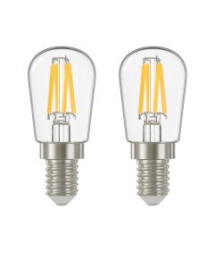 Energizer E14 LED glødepære 2W (240lm), 3000K, Varm hvid, 2 stk