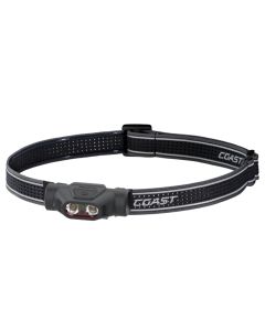 Coast LP30R kompakt genopladelig pandelampe med rødt og grønt lys 1100 lumen