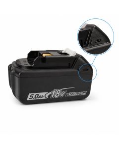 Batteri til Makita 18V 5Ah elværktøj m/ USB-C indgang/udgang - BL1850 / BL1850B Li-ion