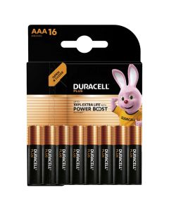 Duracell Plus Power Boost AAA/LR03 alkaline batterier – 16 stk.