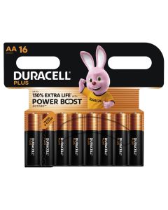 Duracell Plus Power Boost AA/LR6 alkaline batterier – 16 stk.
