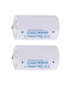 AA batteri til C størrelse batteriadapter - 2 stk.