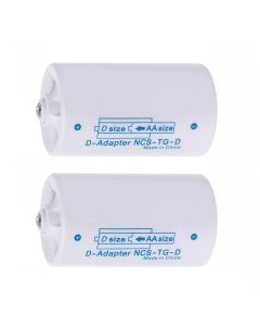 AA batteri til D størrelse batteriadapter - 2 stk.