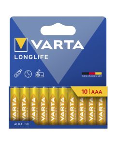 Varta LongLife Power AAA/LR03 alkaline batterier – 10 stk.