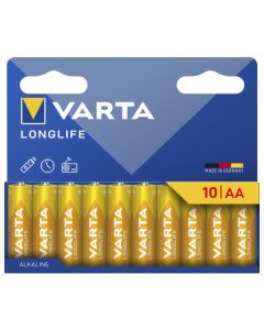 Varta Longlife AA/LR06 alkaline batterier – 10 stk.