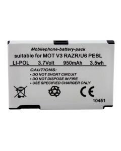 Motorola AANN4337A batteri til RAZR V3 / PEBL V6 (Kompatibelt)