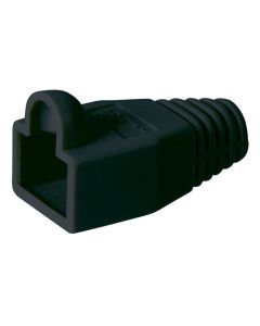 Stress mindskene hætte til RJ45 stik, sort - 1 stk.