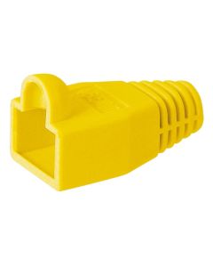 Stress mindskene hætte til RJ45 stik, gul-orange - 1 stk.