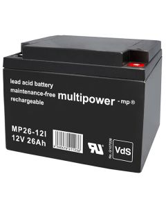 Multipower MP26-12I 12V 26Ah forbrugs batteri til golfvogn