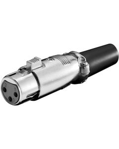 Mikrofon Stik, 3-pins, guldpin