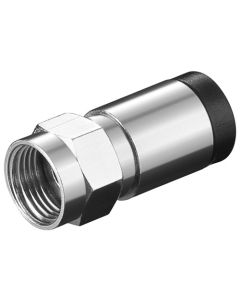 kompression F stik Konnektor 7,0mm - kobber-nikkel