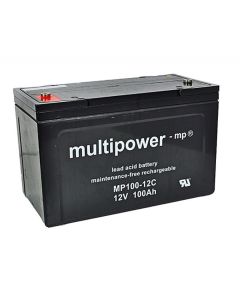 Multipower 12V - 110Ah, forbrugs batteri til el-drevne køretøjer