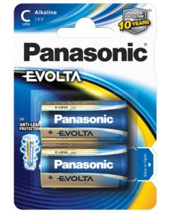 Panasonic Evolta Alkaline C / LR14/ Baby batterier (2 stk)