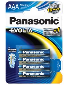 Panasonic Evolta Alkaline AAA / LR03 / Micro Batterier 4 Stk.