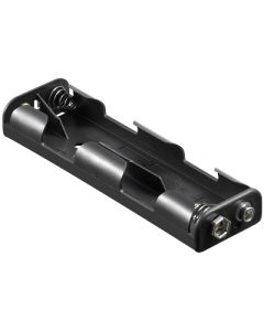 Batteriholder til 4 x AA / R06 (med snap-on terminal) - Serielt forbundet 2x2
