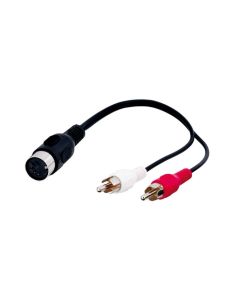 DIN / RCA adapter kabel 0,2m