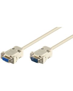 SUB-D kabel, grå, 2m,